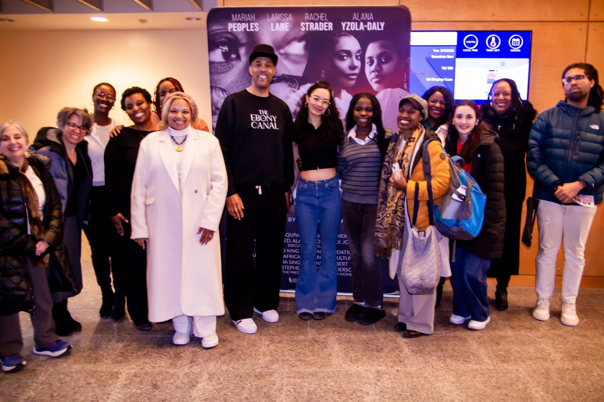 Ebony Canal director, Emmai Alaquiva, Africana Professors and UConn Students