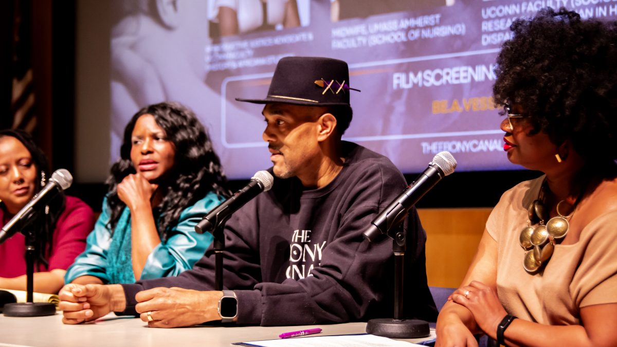 4 panelist speaking about the Ebony Canal